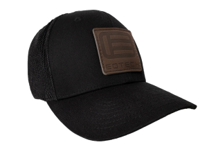 EOTECH Black Trucker Hat with Leather Patch