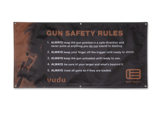 Firearm Safety Rules Vinyl Banner